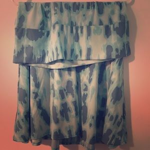 EUC LulaRoe Azure Skirt Aqua Teal Tie Dye